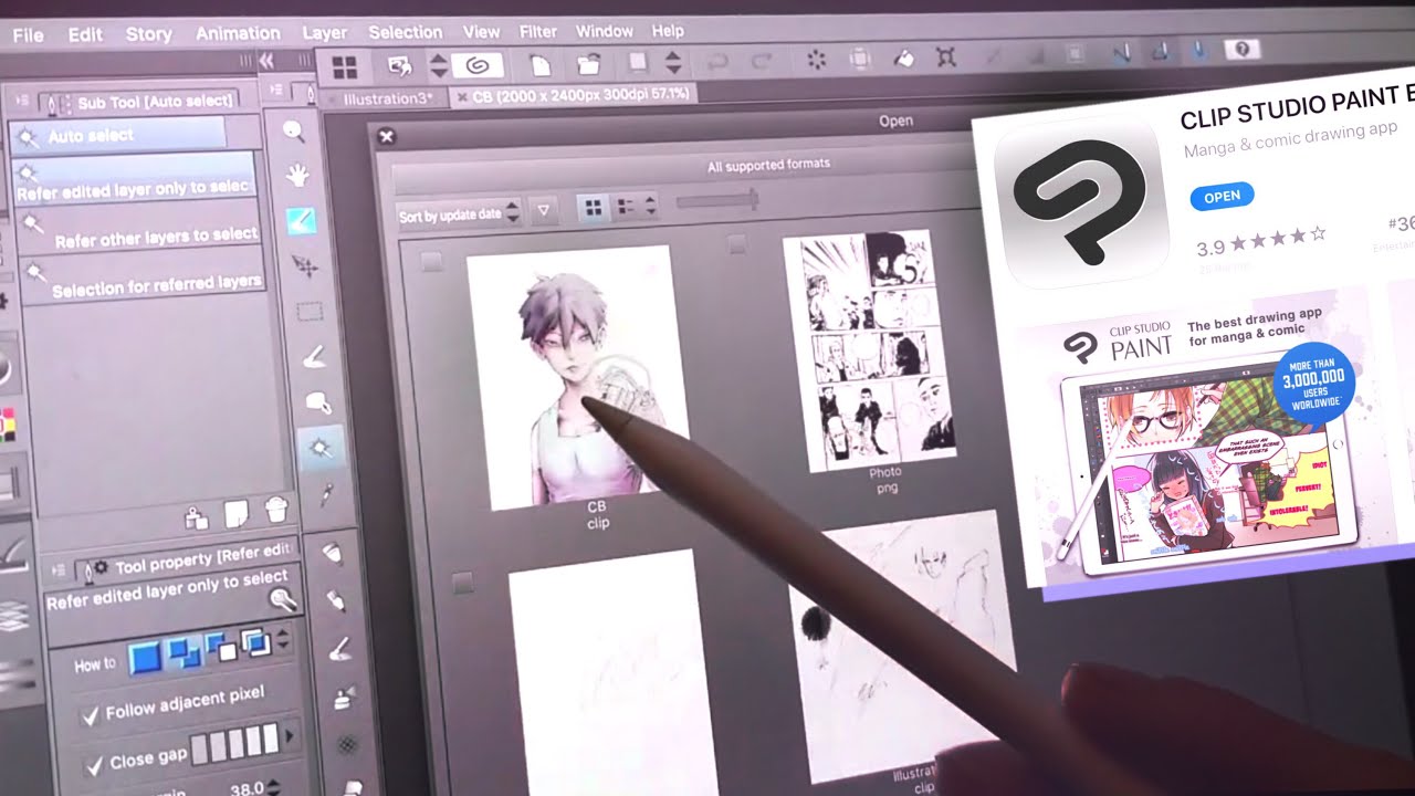 Ipad Pro Clip Studio Importing Brushes PSD and Images