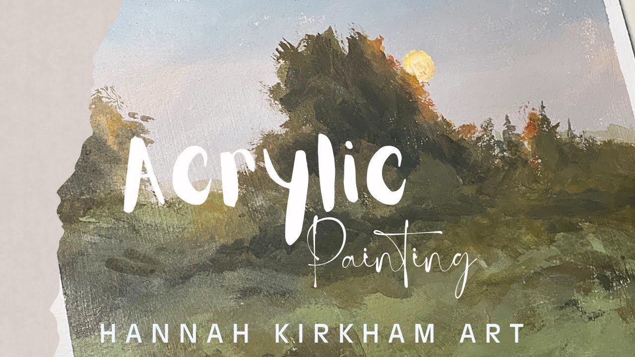 🎨 Acrylic Landscape Painting Study | Paint With Me for Calm & Creative Growth
