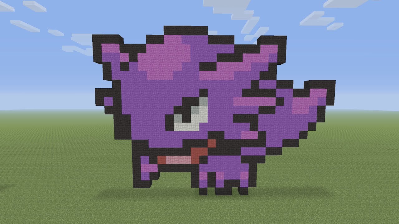 Minecraft Pixel Art - Haunter Pokemon #93