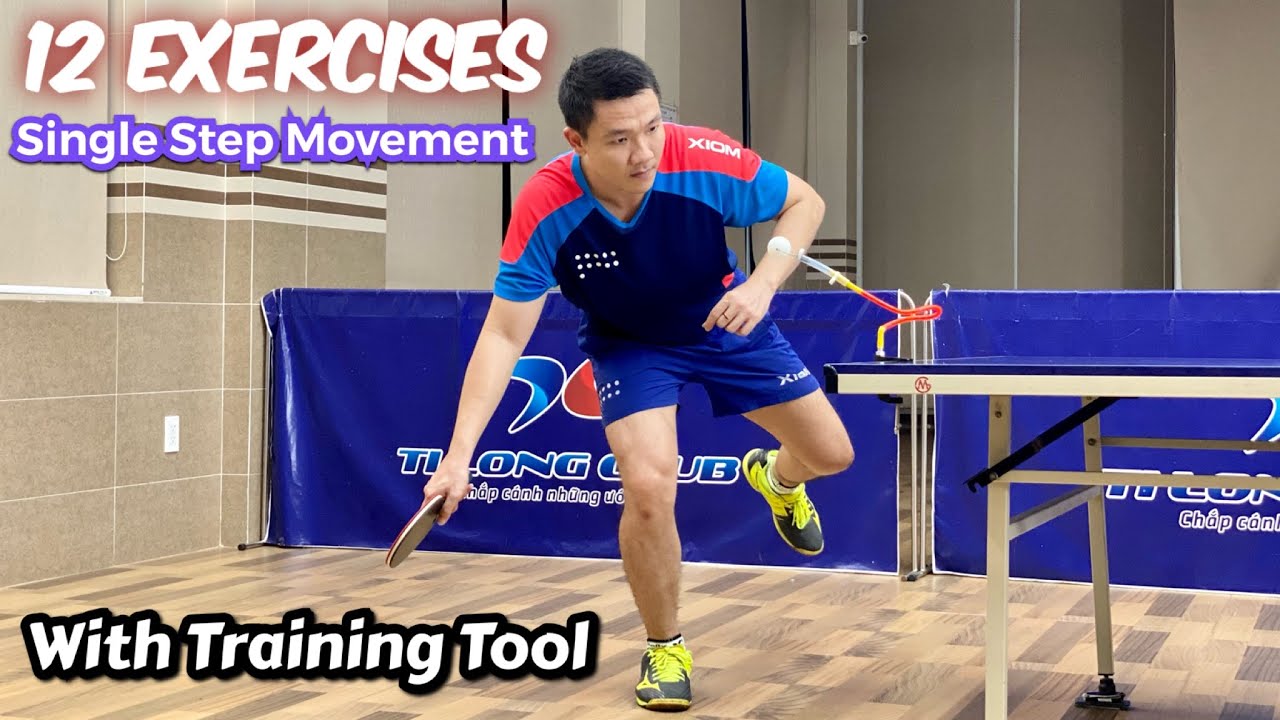 12 single step movement exercises with table tennis training tool |  Training at home