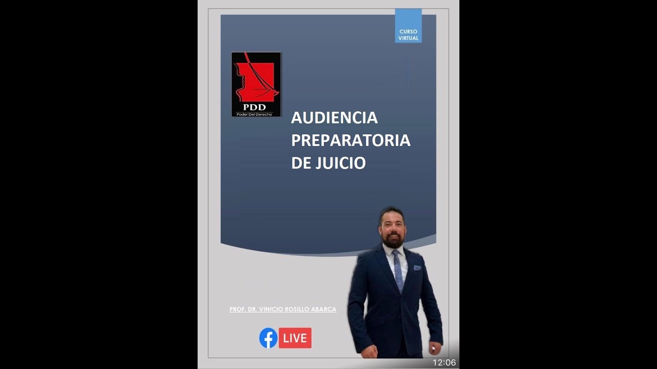 Audiencia Preparatoria de Juicio. Prof. Vinicio Rosillo
