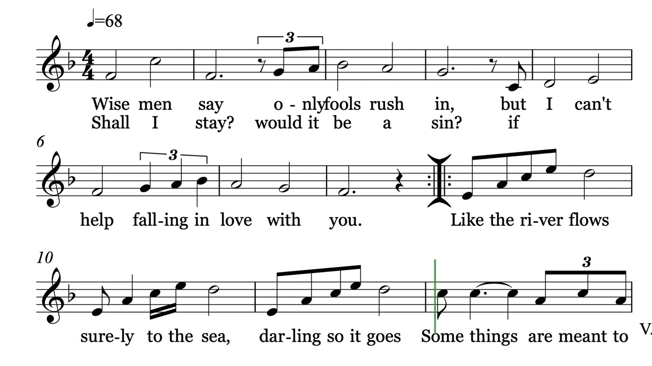 Can help falling in love, Soprano
