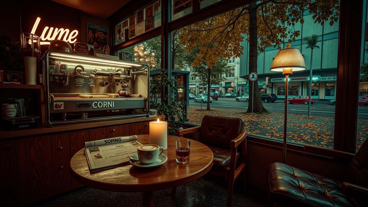 Атмосфера кофейни дождливой ночью ☕ Расслабляющий джаз и успокаивающие звуки дождя для учебы