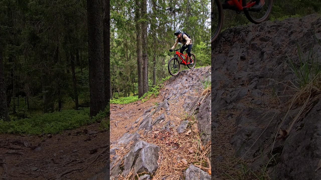 Jazda na rowerze XC hardtail po skałach i korzeniach &ndash; naturalne szlaki są najlepsze #bmc #mtb #norwegia #gopro