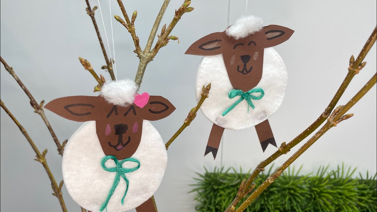 Schäfchen aus Wattepads 🐑 🥰