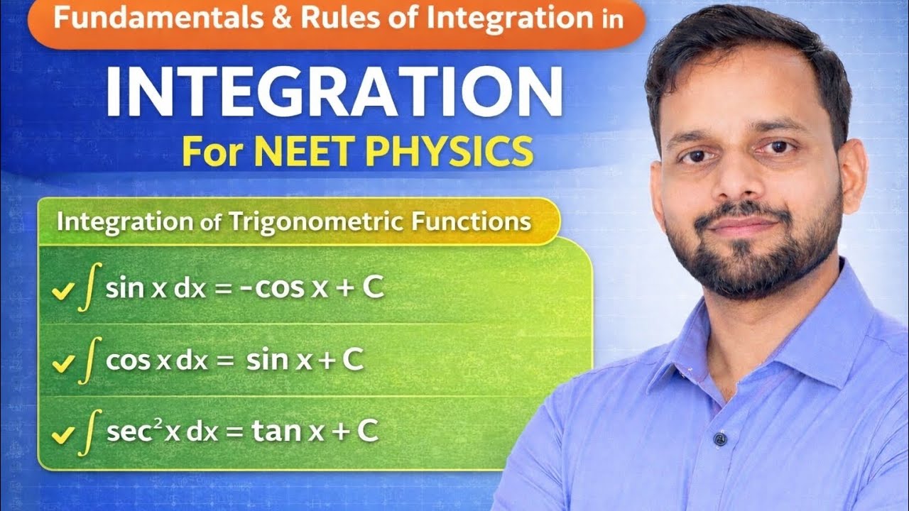 Basic Integration of trigonometry functions for neet physics | Trigonometry functions Integration 