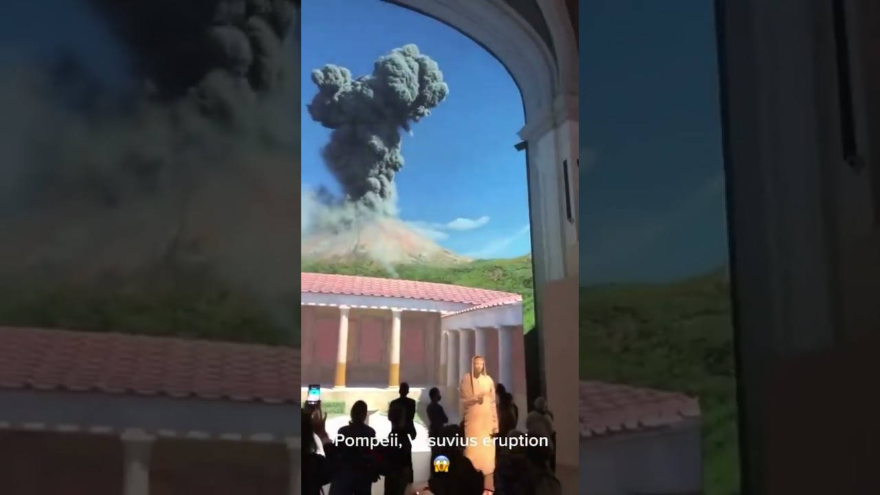 SIMULACI&Oacute;N DE LA ERUPCI&Oacute;N DEL MONTE VESUBIO EN POMPEYA SMOMCLIPS