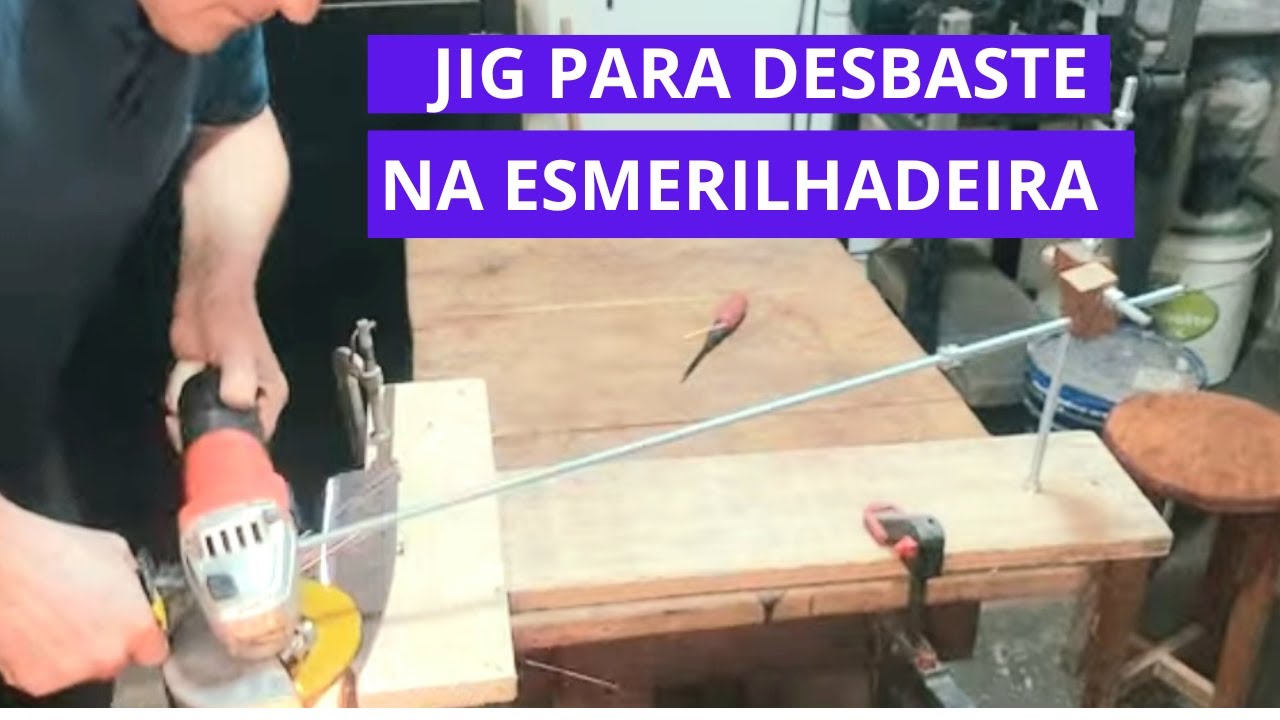 Como Fazer Desbaste nas facas Usando JIG na Esmerilhadeira