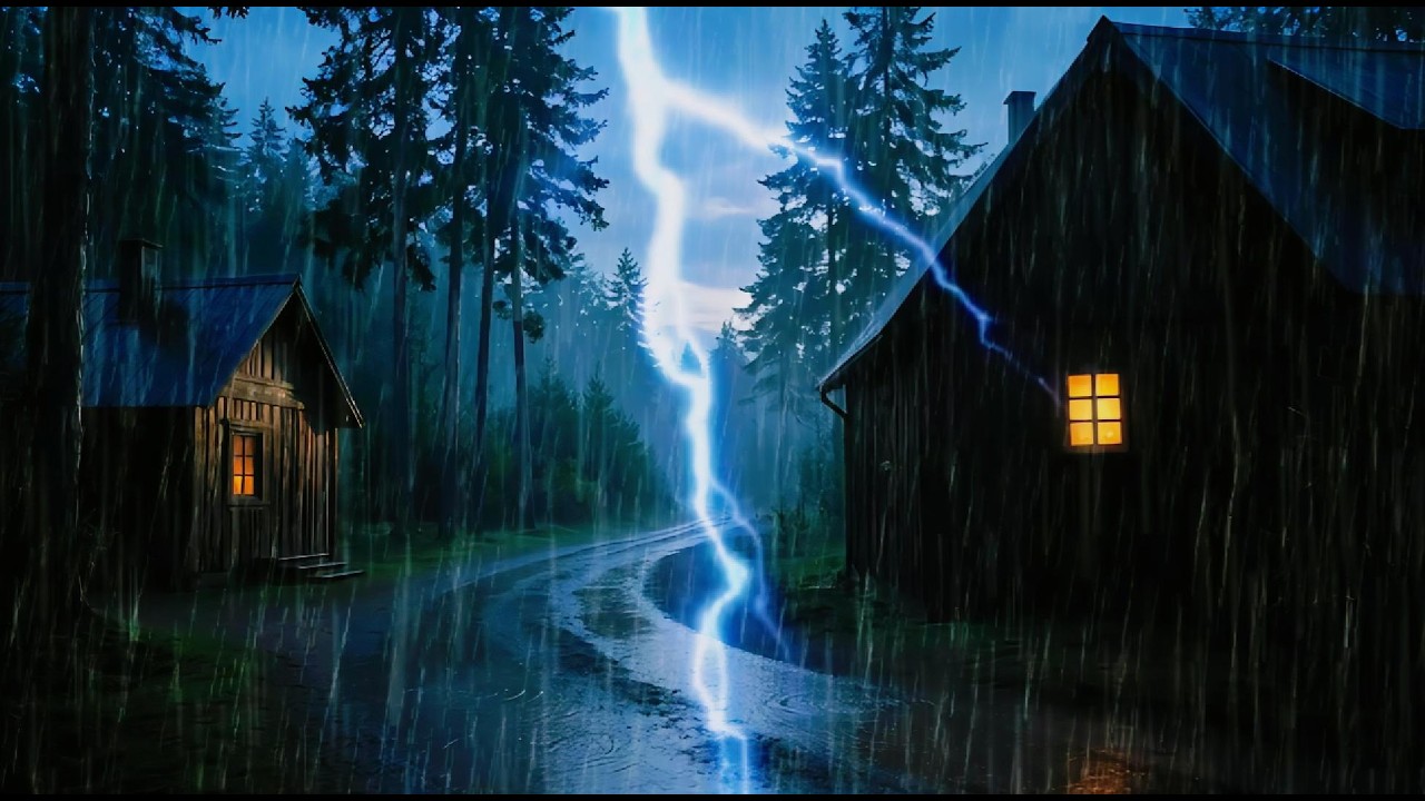 HEAVY RAIN AND THUNDER SOUNDS - DEEP SLEEP | Thunderstorm for Sleeping - Rain Sound Comfort