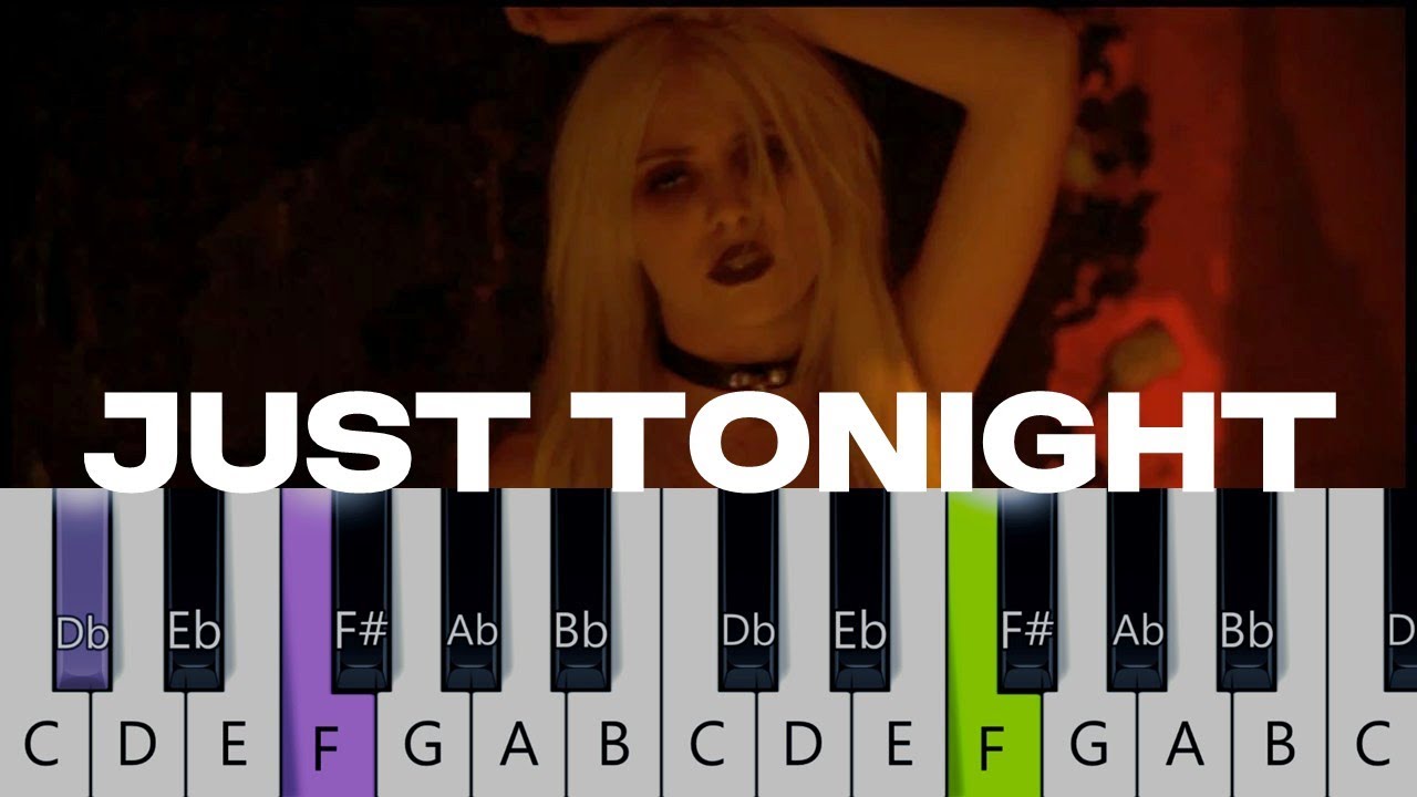 Just Tonight - The Pretty Reckless | PIANO tutorial