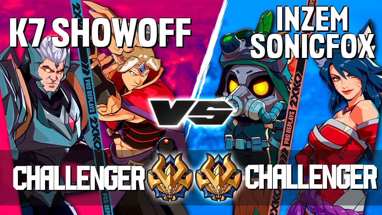 2XKO ▰ K7 SHOWOFF (Yasuo-Darius) vs INZEM - SONICFOX (Teemo-Ahri) ▰ 2XKO Pro level replays