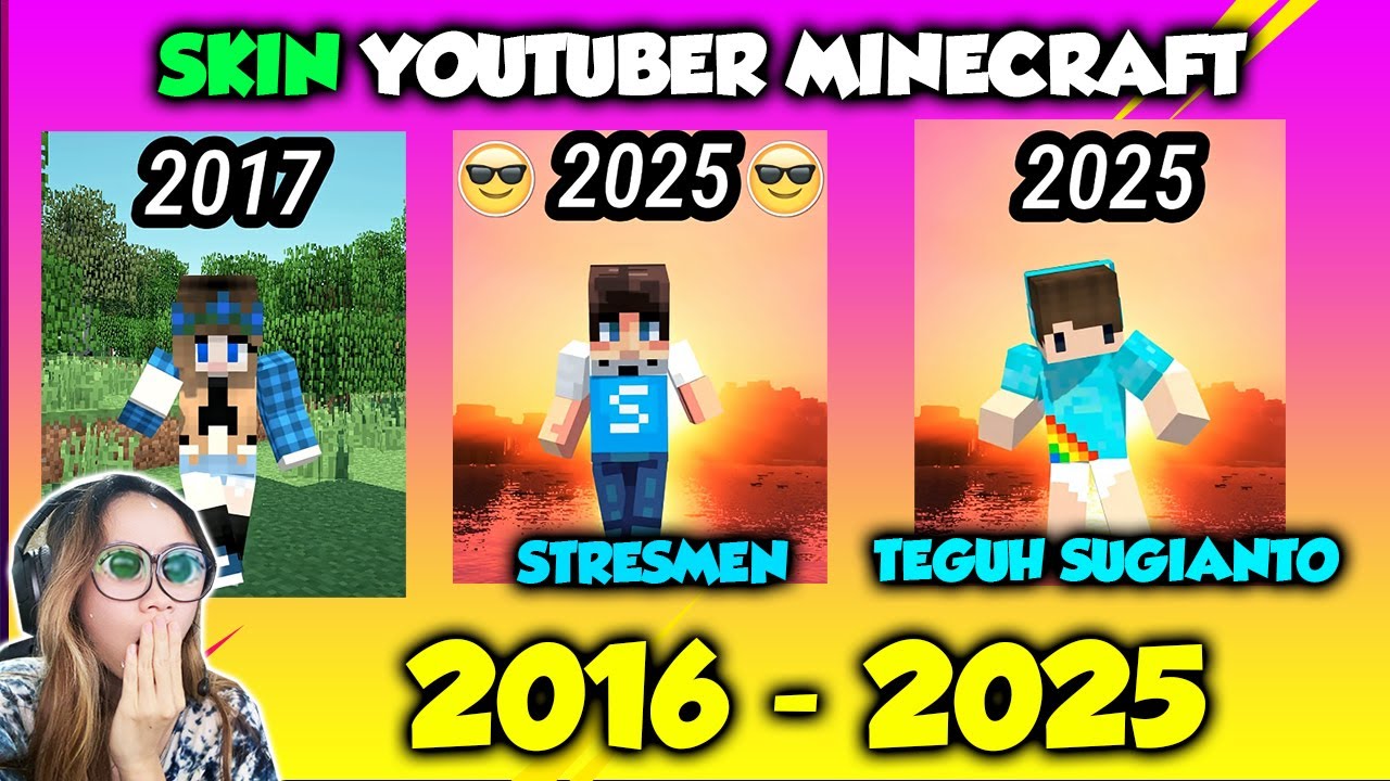 SKIN @Stresmen dari 2016 - 2025 GAK PERNAH GANTI 😱❓- React Skin YOUTUBER MINECRAFT