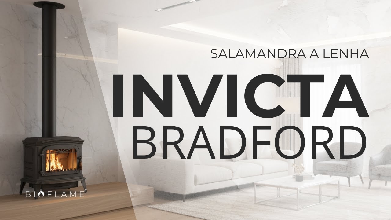 Salamandra a Lenha em Ferro Fundido – Invicta Bradford #bioflame #salamandra #lenha #invicta