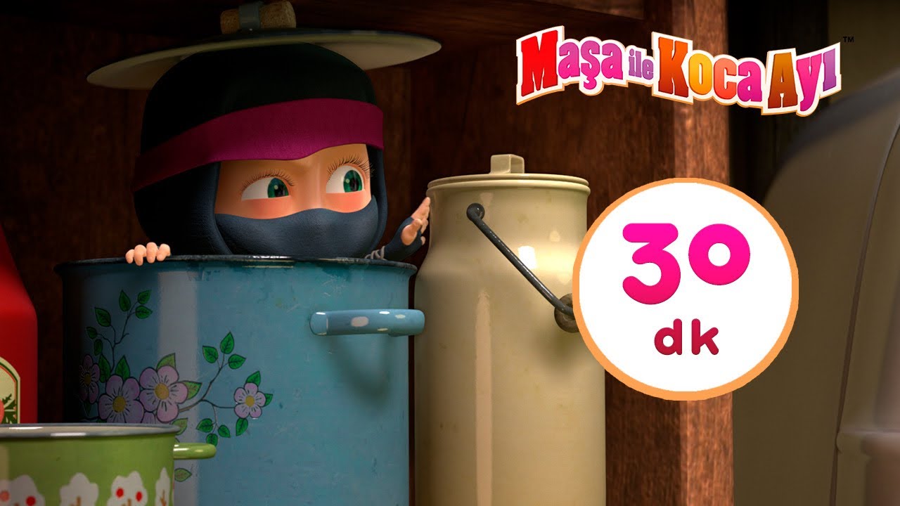Maşa İle Koca Ayı -  👹 Ev Yapimi Ninjalar 🕵️‍♀️ Paket 7 🎬 30 dk