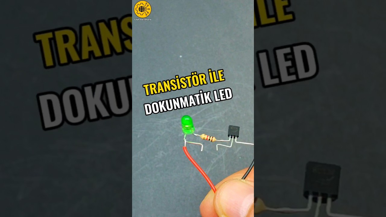 Transistör ile dokunmatik LED #howto #circuitdesign