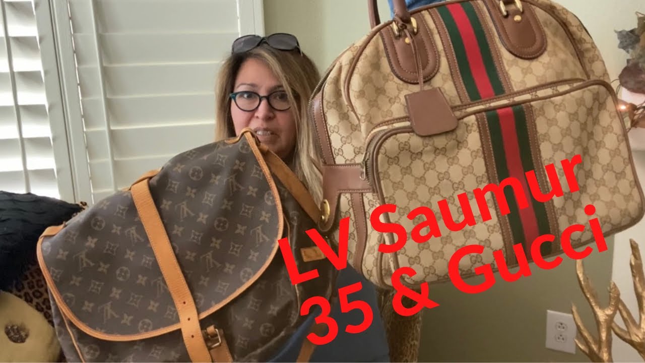 Louis Vuitton Saumur 35 & Gucci Weekender Bag Purchases this week! @luxeforless #designerhandbags