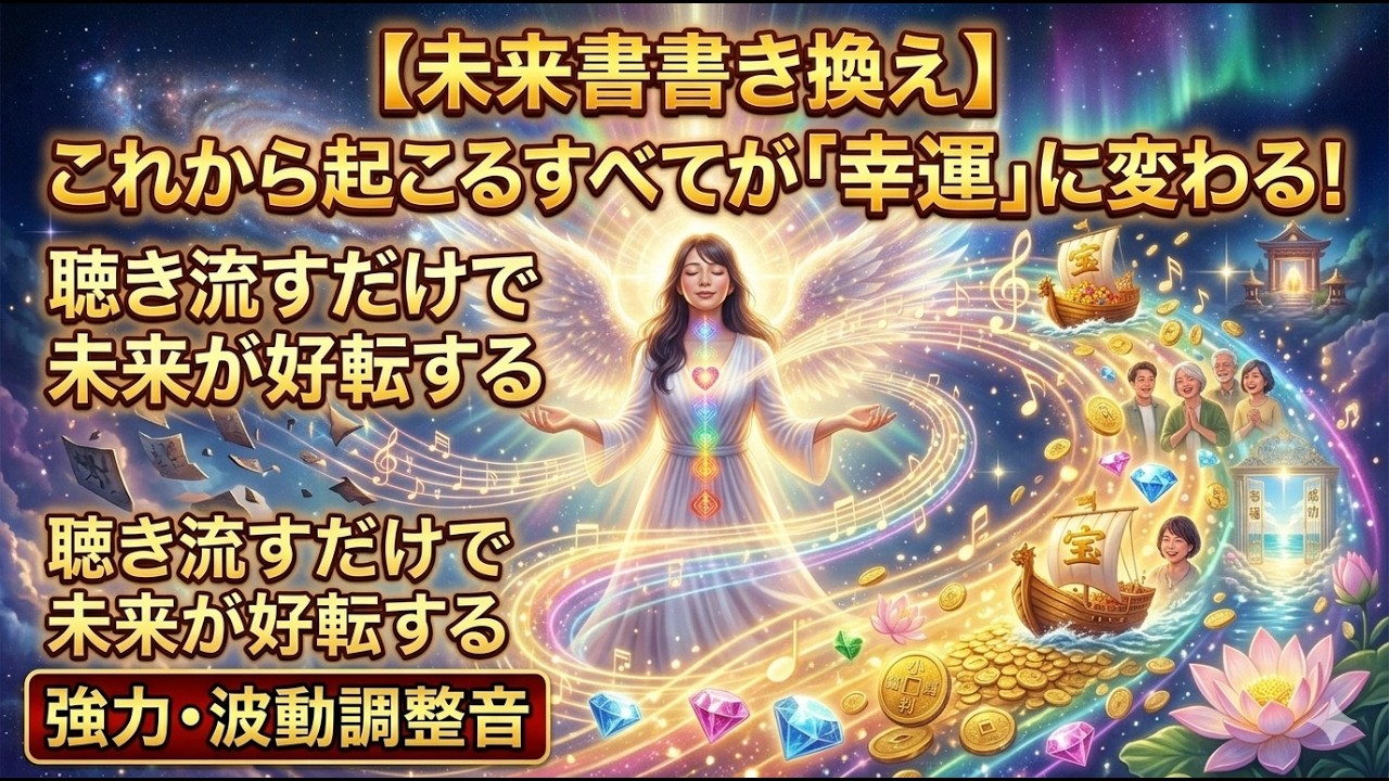 未来で訪れる出来事を幸運に書き換えてくれる波動調整が入る音