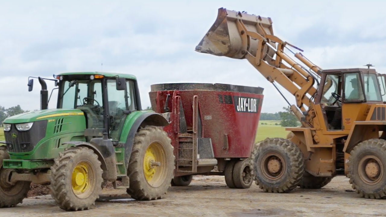 Jaylor 5575 TMR Mixer feeding 1500 Head on this Custom Backgrounding in KY