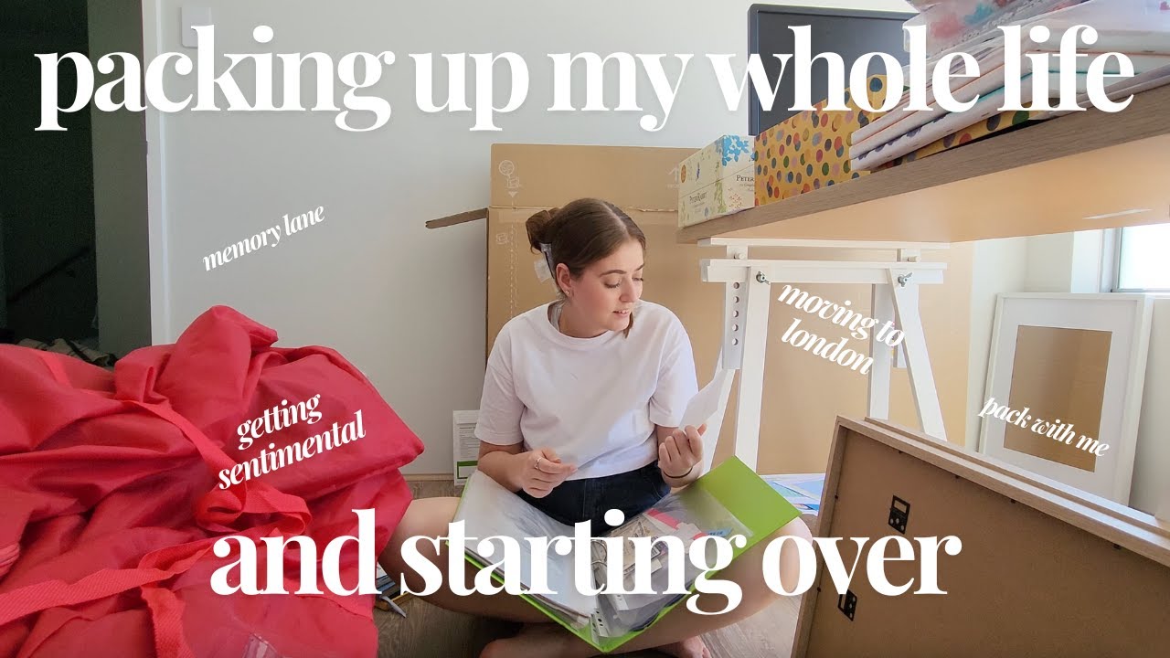 MOVING SERIES P1: a very sentimental and chatty packing video ⎸ moving to london