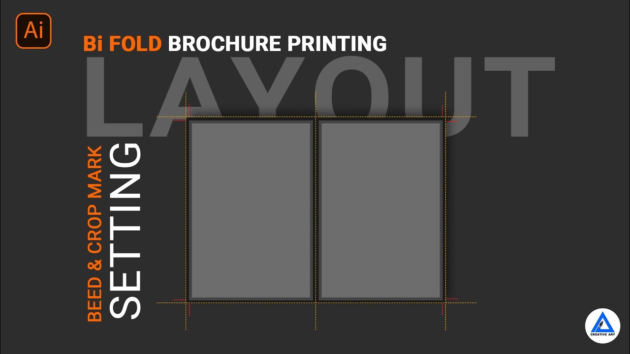 Bi fold Brochure Printing Layout illustrator in Hindi Tutorial