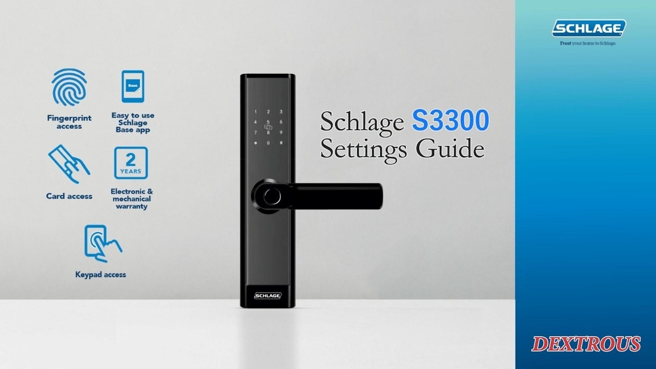 Schlage S3300 Digital Door Lock Introduction Video