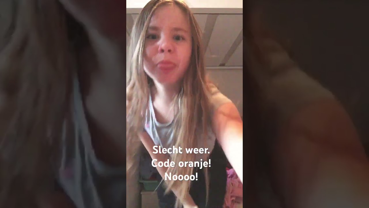 Slecht weer. Code oranje! Neeeeee!