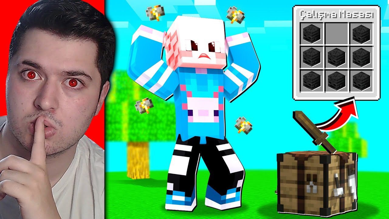 Minecraft'ta SALAK KARDEŞİM SİNİRLENDİKÇE CRAFTLAR DEĞİŞİYOR!