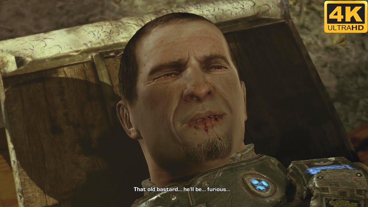 Сцена смерти председателя Прескотта — Gears of War 3 (4K 60 кадров в секунду)