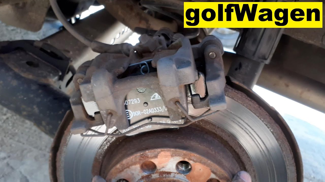 VW Golf 7 EPB rear brake pads change