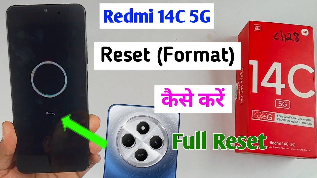 redmi 14c 5g reset kaise karen / redmi 14c ko format kaise kare / how to erase all data redmi 14c