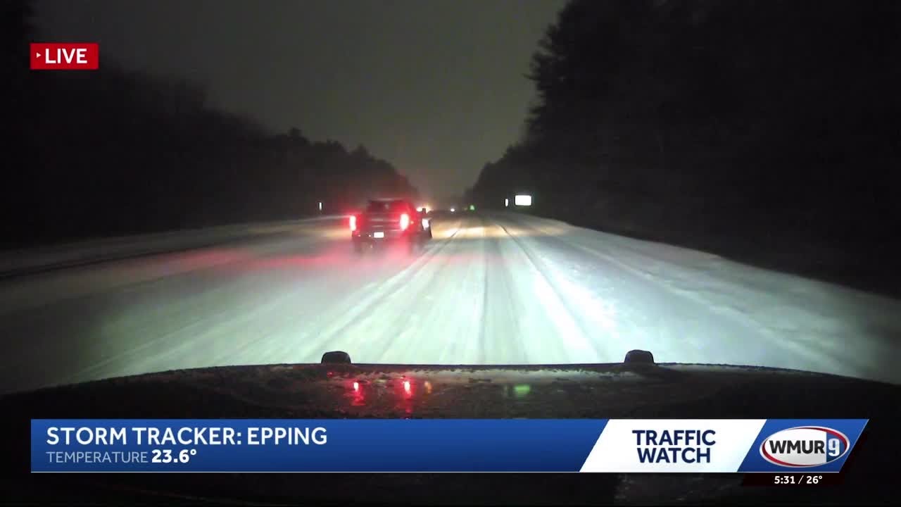 Snow and sleet creating dangerous driving conditions