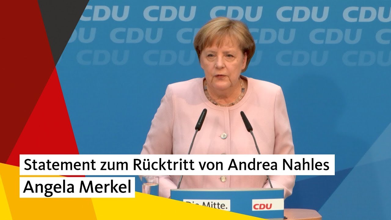 Angela Merkel zum Rücktritt von Andrea Nahles