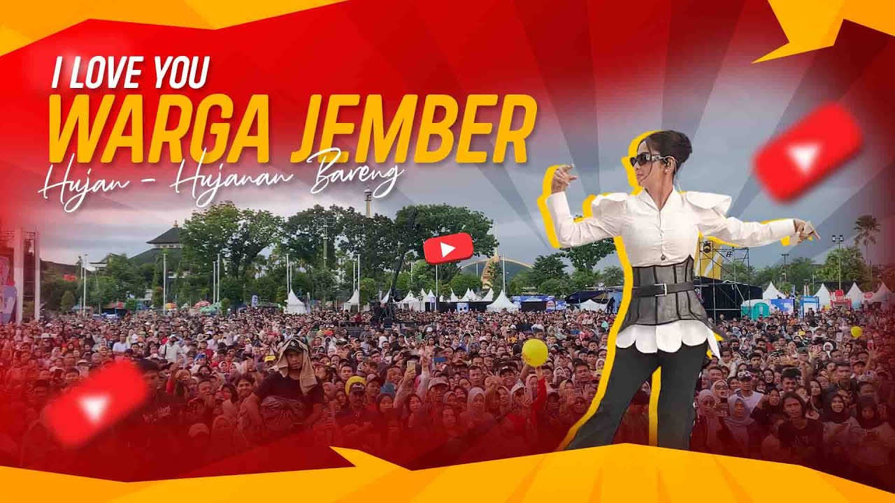 JEMBER ISTIMEWA DIHATIKU!! HUJAN - HUJANAN BARENG PENONTON SERU BANGET #part2