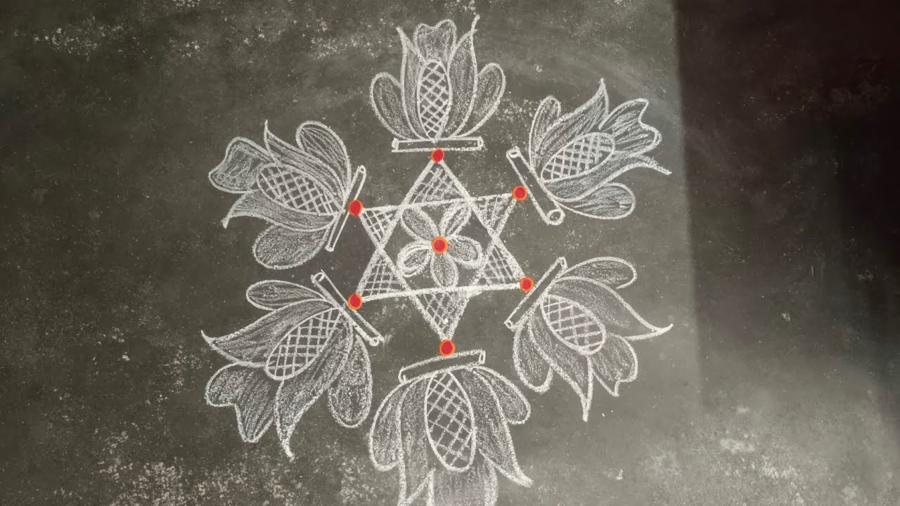 Creative Rangoli kolam for Beginners 💥💥💥