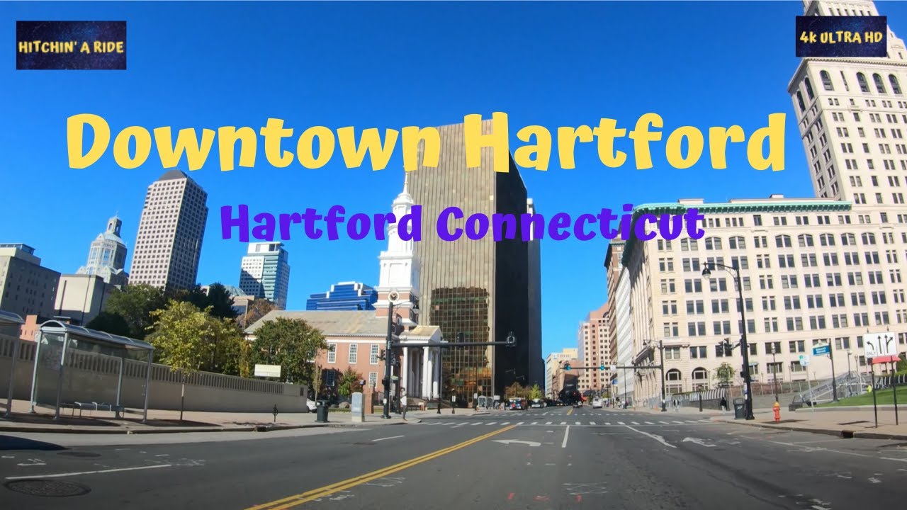 Driving Downtown - Hartford 4K- Connecticut - 2020