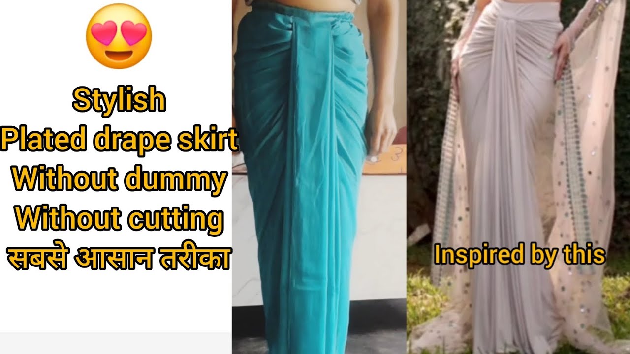 draped skirt cutting and stitching without dummy | stylish drape skirt | trending @Mistityagi9586