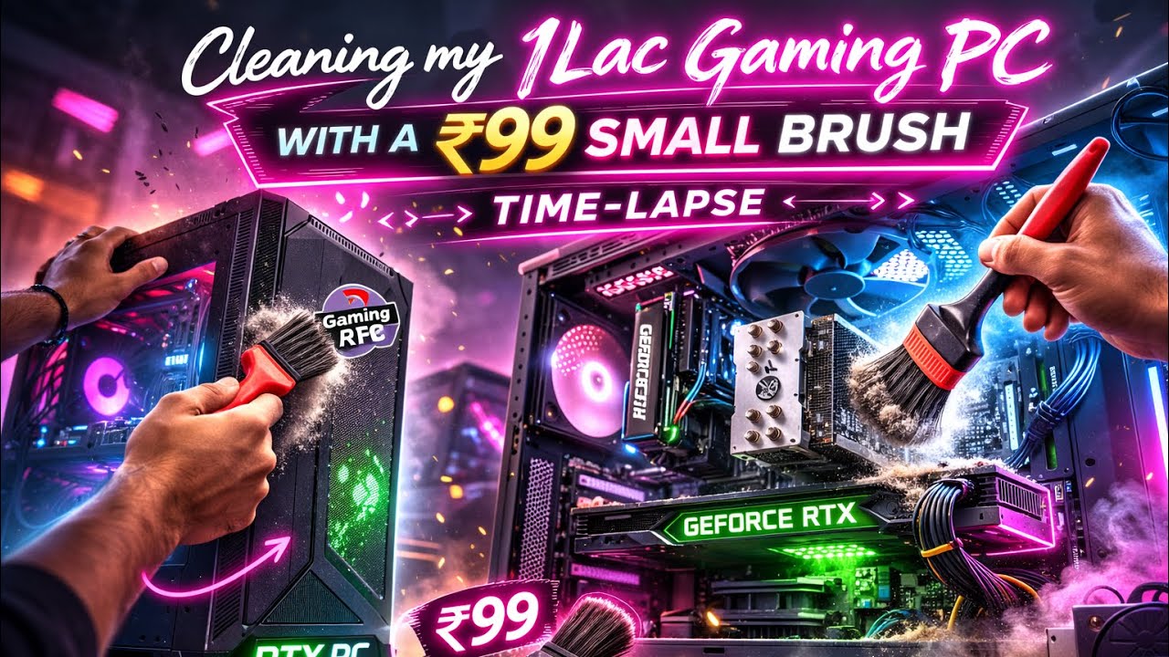 I Risked My ₹1 Lakh Gaming PC with a ₹99 Brush… 😱 RTX 3060 Cleaning