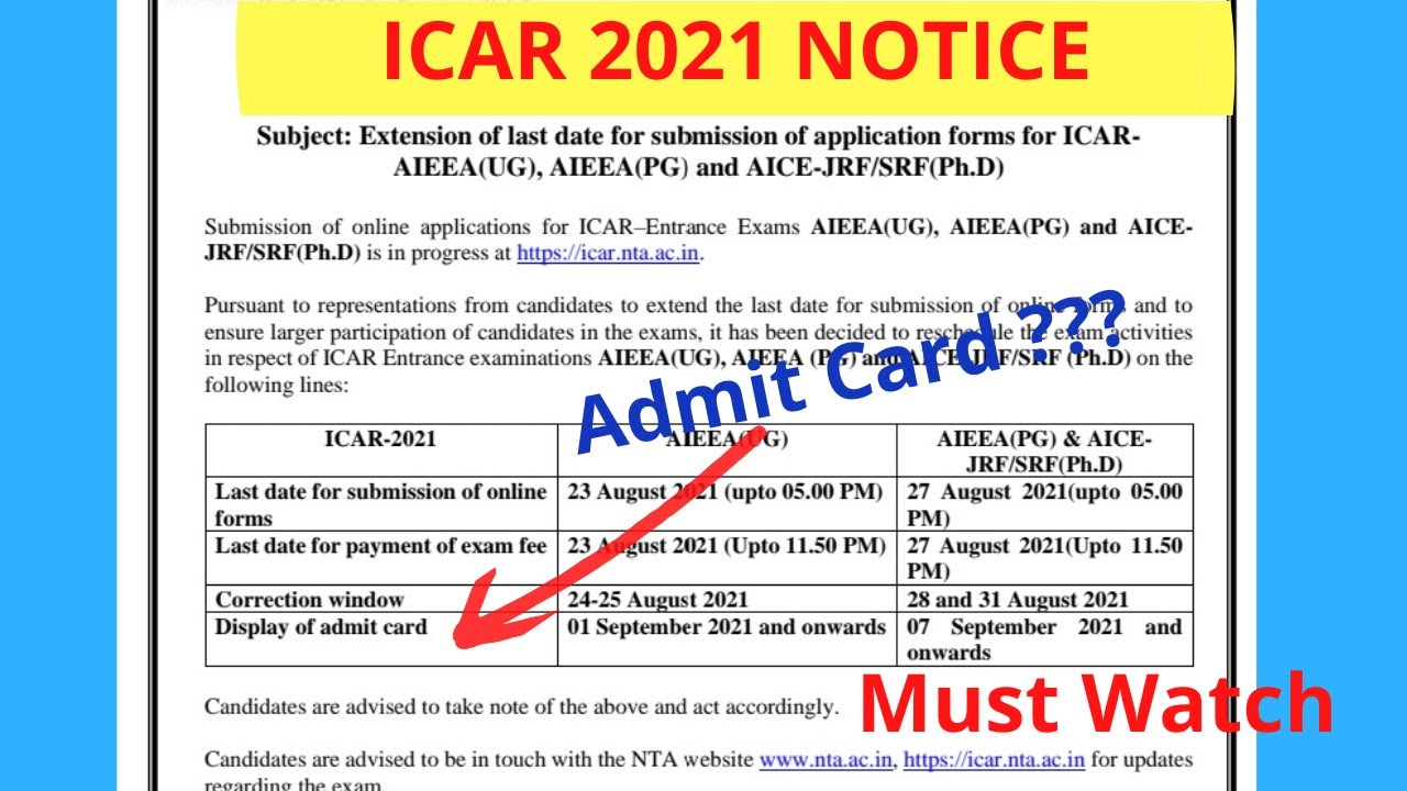 ICAR 2021 APPLICATION FORM EXTENDED !! BORN TO LEARN