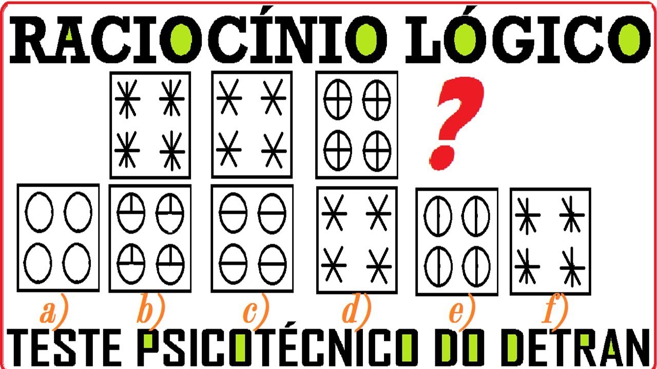 QI Quociente de Inteligência Raciocínio Lógico Psicotécnico Teste Exame Questão Problema Exercício