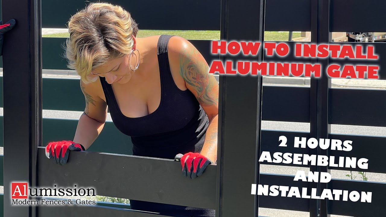 How To Install Aluminum Gate. DIY Gate in 2 Hours!