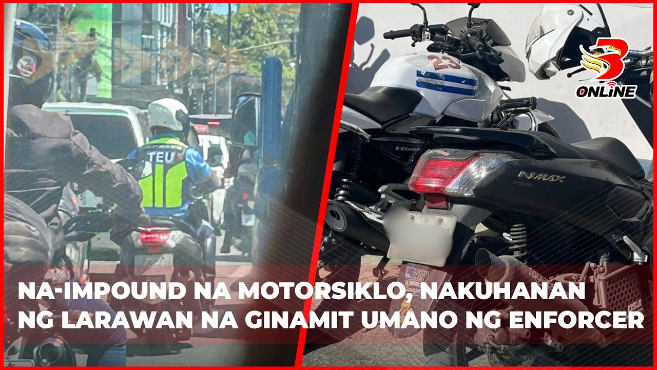 Na impound na motorsiklo, nakuhanan ng larawan na ginamit umano ng enforcer