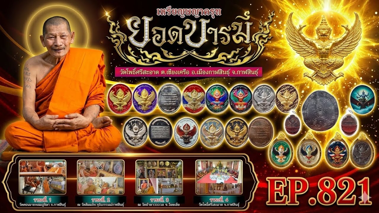 EP.821 #เหรียญ #พญาครุฑ #ยอดบารมี #หลวงปู่ศิลา #รวยล้านๆ #พระเครื่อง #พระเครื่องยอดนิยม #ส่งฟรี