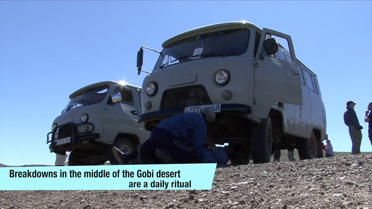 Traveling on earth roads in Mongolia