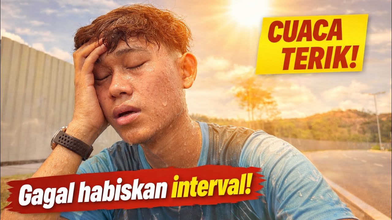 Aku gagal habiskan interval!😮‍💨 Cuaca panas! 🔥