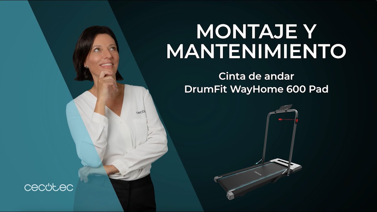 Montaje y mantenimiento de la cinta de andar DrumFit WayHome 600 Pad