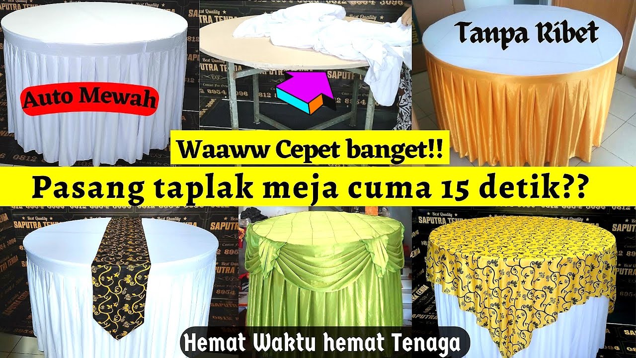 Taplak Meja Bulat, Taplak Meja Makan, Taplak Meja Prasmanan, Taplak Meja Rapat Taplak Meja Rumbai