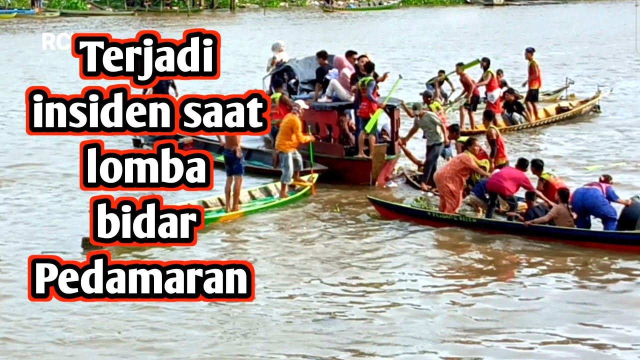 Lomba kebut perahu / Lomba bidar Pedamaran dalam rangka HUT marga danau Pedamaran ke 261