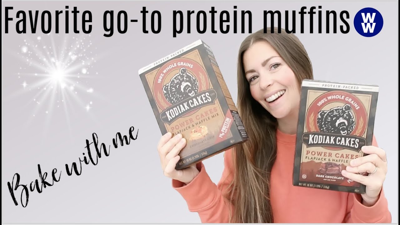 BEST WEIGHT WATCHERS SNACK | How to make protein cakes| BAKING KODIAK CAKES MUFFINS