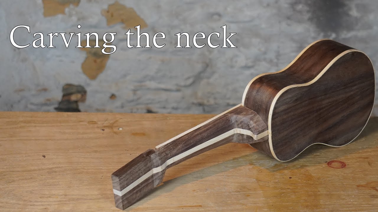 Carving the neck - Soprano ukulele build