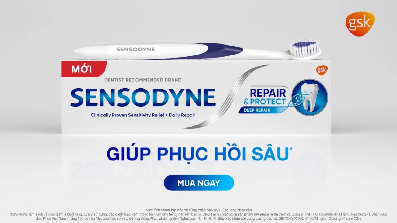 Sống Vui Đi, Ngại Chi Ê Buốt với Sensodyne Repair & Protect Deep Repair